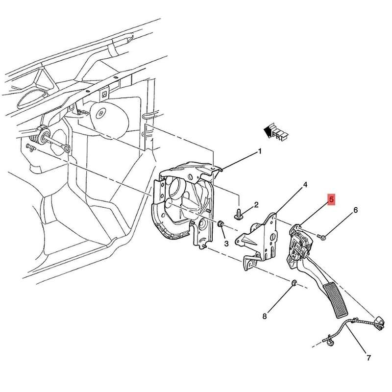 25832864 15847349 699-105 Accelerator Gas Pedal Assembly W/ Position Sensor for H2 Fuel Pedal Senso