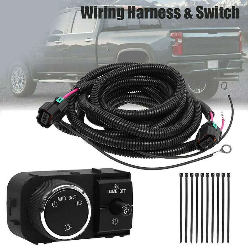 25858705 Car Fog Light Wiring Harness & Switch for 07-14 Chevy Silverado 07-13
