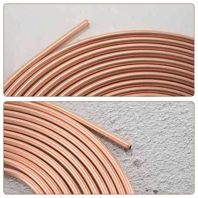25ft 7.62m Tube Nuts Car Roll Tube Coil Of 1/4 Inch Od Copper Nickel Brake Pipe Hose Line Piping Tu