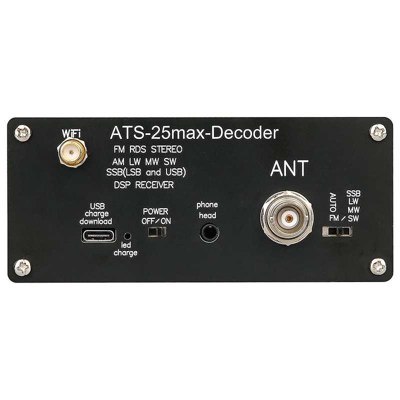 -25Max-Decoder SI4732 Full Radio DSP FM LW MW SW SSB Receiver 2.4 Inch Touch Screen 64-108MHz Radio