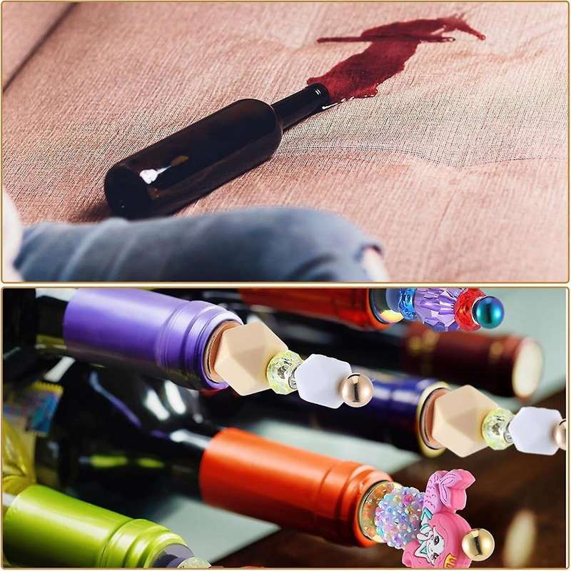 25Pcs Beadable Wine Stoppers for Wine Bottles Decorative Beaded Wine Bottle Stopper Alloy Wine Saver