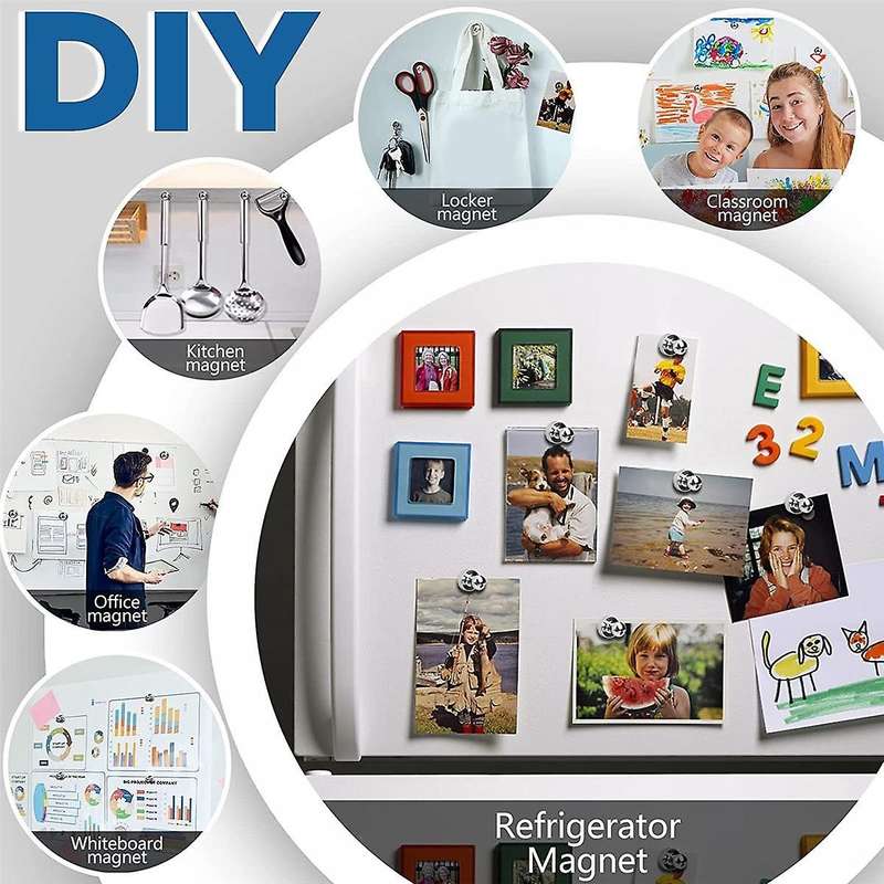 25pcs Strong ,silver Refrigerator Magnets, Push Pin Magnets,strong Whiteboard Magnets for Locker, M