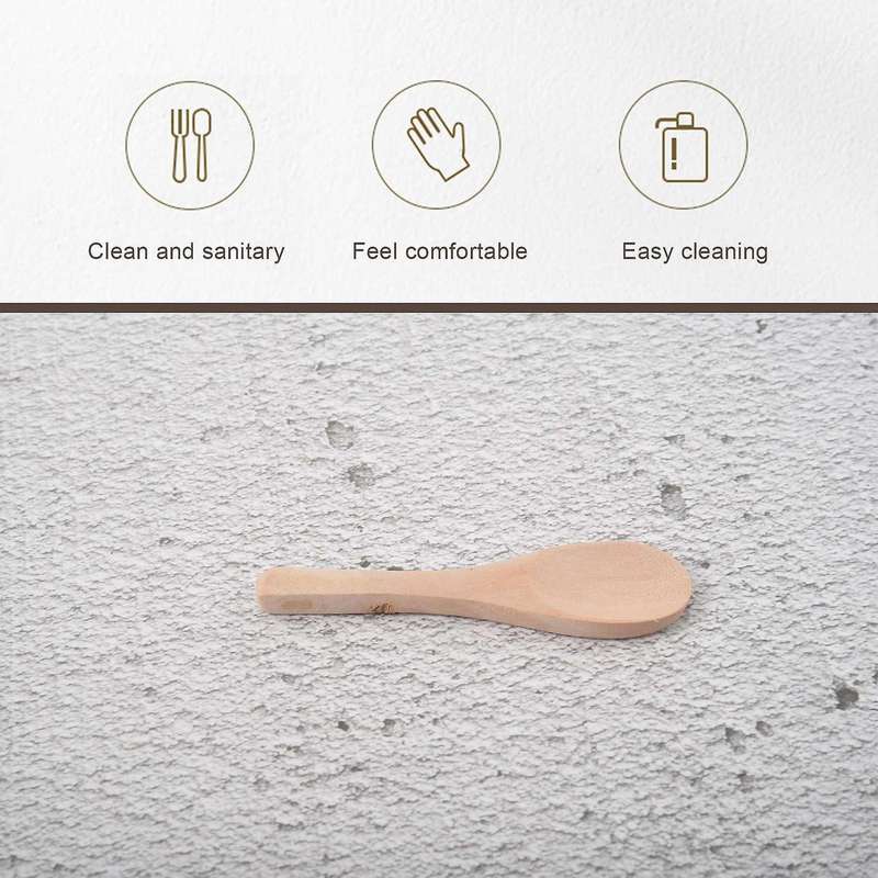 25Pcs Mini Handmade Wooden Spoon Ice Cream Sugar Coffee Teaspoon Kitchen Condiment Salt Mustard Spo