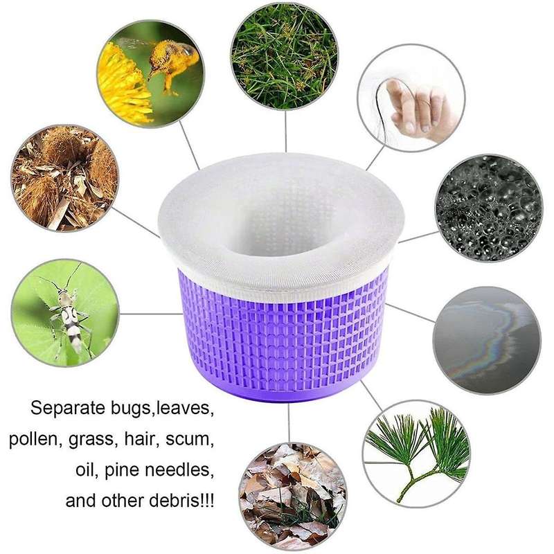 25pcs Pool Skimmer Sock, Filter, Basket Pool Protector, Durable Filter Sock Mesh Cleans Debris and L
