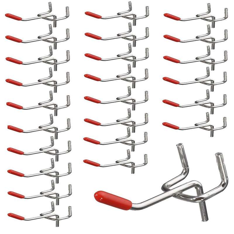 25x Single Hooks 50mm Board Slat Wall Retail Display Shop Peg Fits 25mm
