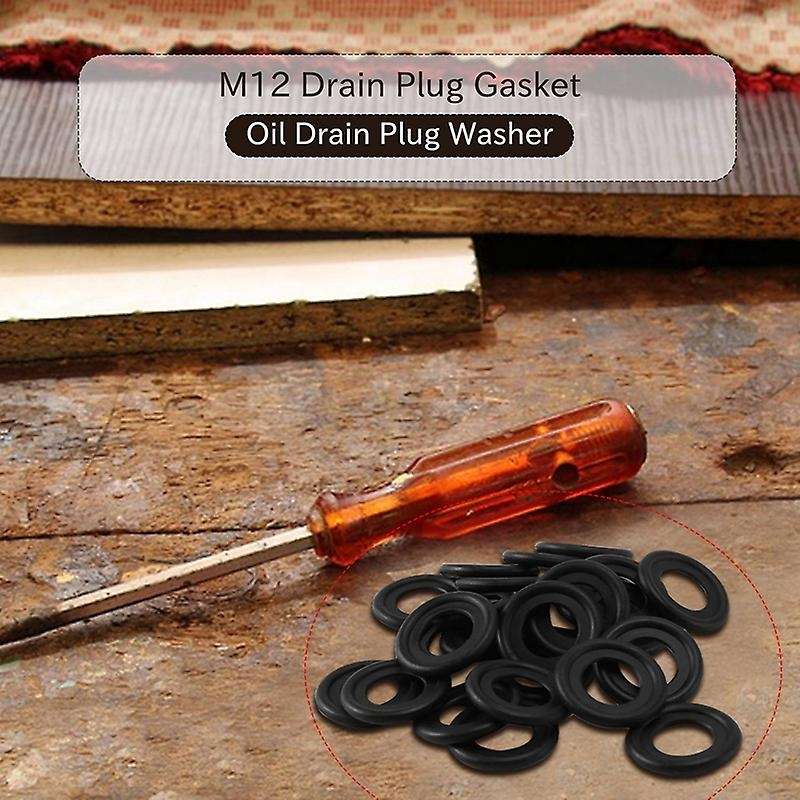 25X M12 Rubber Oil Drain Plug Gasket Washer for 12616850