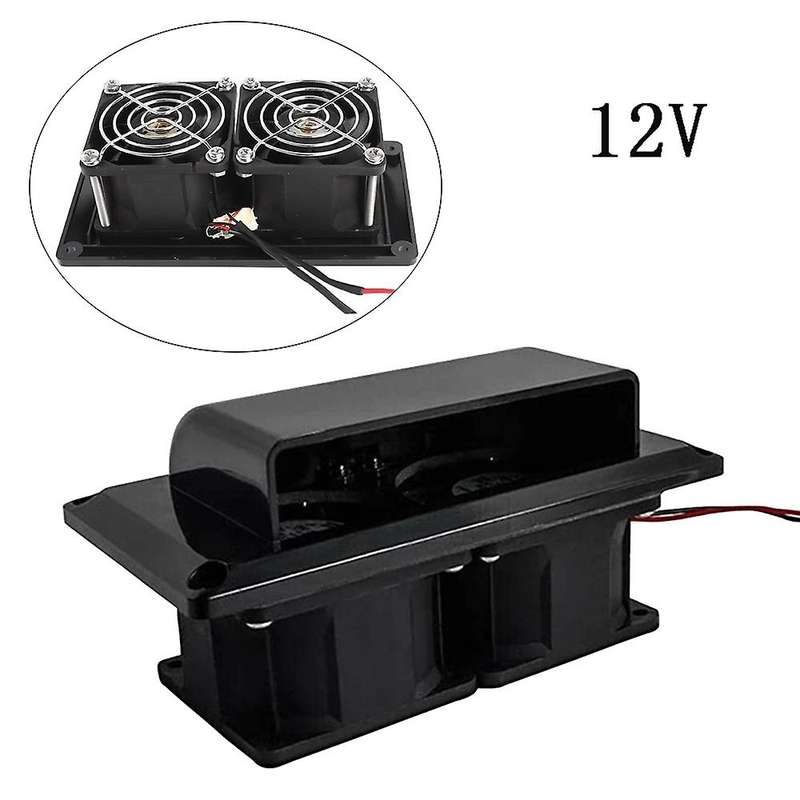 25W Trailer Side Ventilation Exhaust Fan for Trailer Boat Marine Yacht Black
