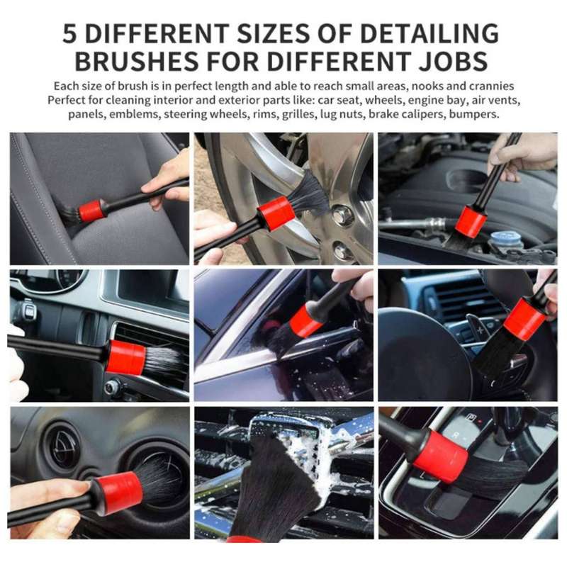 26 Pcs Car Wheel Detailing Brush Set,Car Detail Brush for Automotive Cleaning Wheels Brush Cleaning