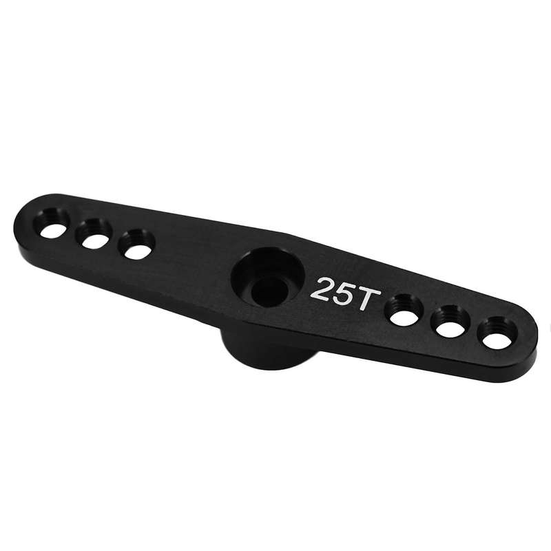 25T Steering Arm Horn Metal Full Throttle Parts Double Steering Arm for Futaba Black