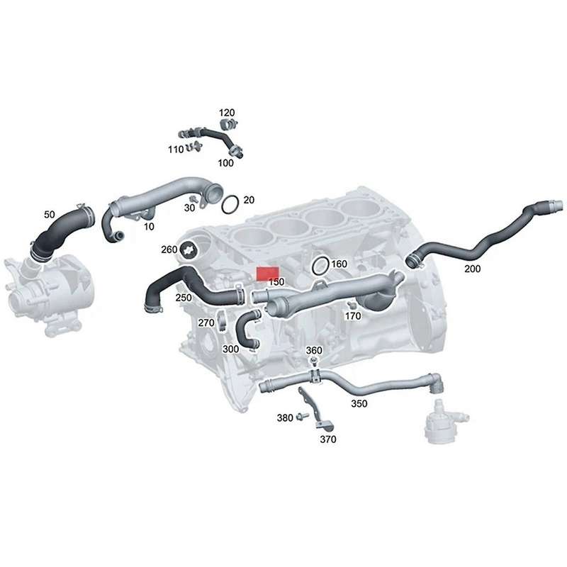 2642008600 A2642008600 Engine Thermostat Coolant Tube Constant Temperature Cooling Tube Automotive