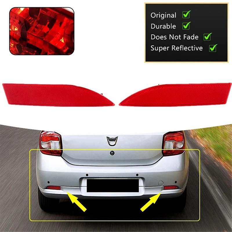 265659019R 265600427R Rear Bar Reflector Speedlight Anti-Tailgating Light Automotive for Sandero 201
