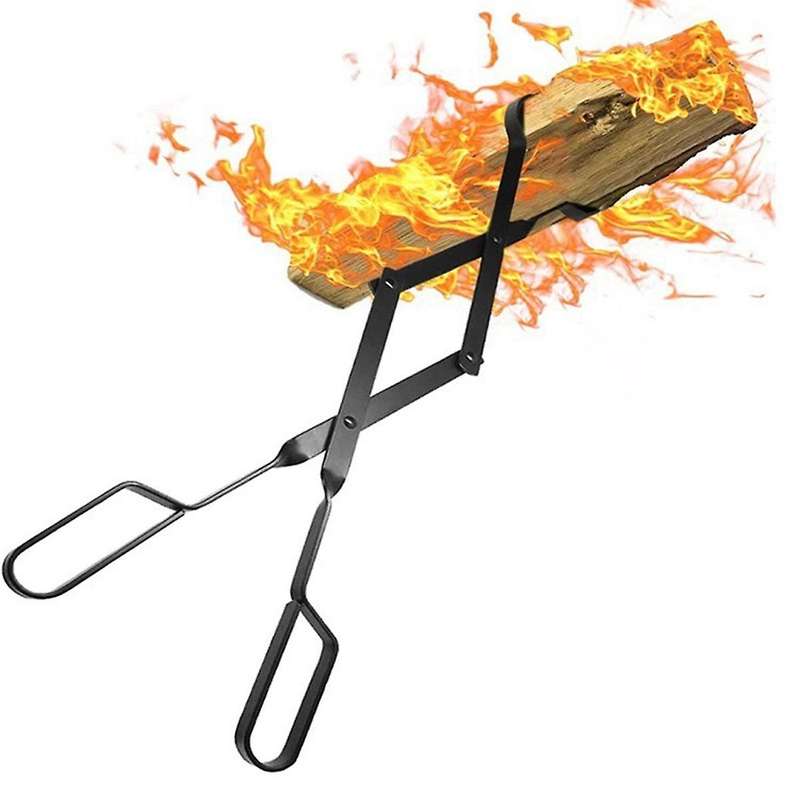 26inch Long Firewood Tongs Log for Fire Pit Campfire Bonfire Fireplace Heavy Duty Wrought Iron