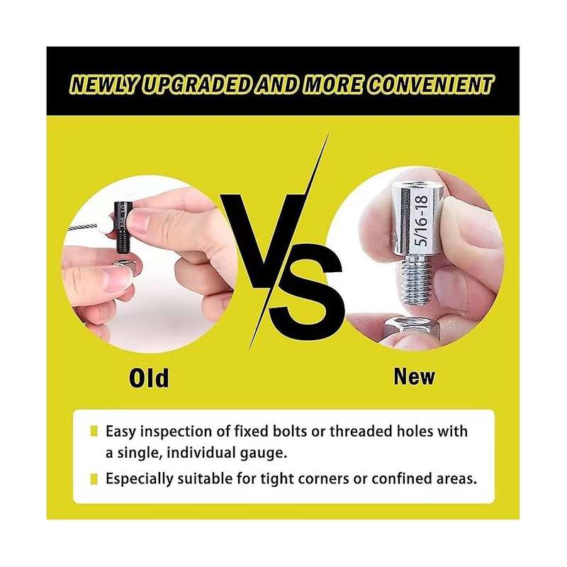 26pcs Nut and Bolt - Thread Gauge Suitable for Detecting Fixed Bolts Or Threaded Holes In Enclosed
