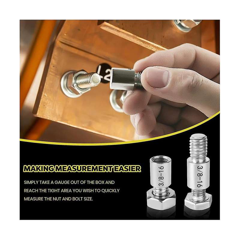 26pcs Nut and Bolt - Thread Gauge Suitable for Detecting Fixed Bolts Or Threaded Holes In Enclosed A