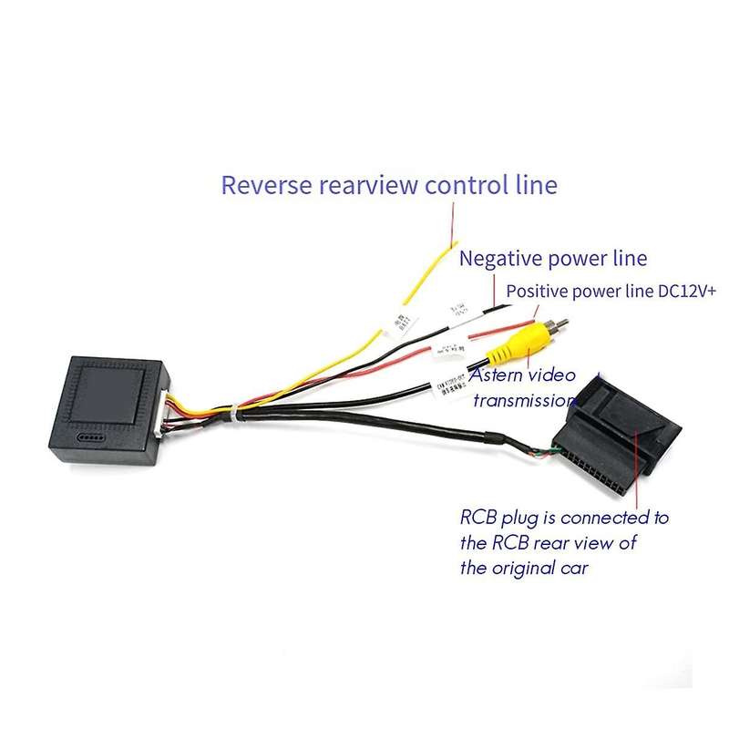 26PIN RGB Decoder RGB to CVBS(AV) Conversion Box Adapter for CC Golf 6 Magotan Car Camera