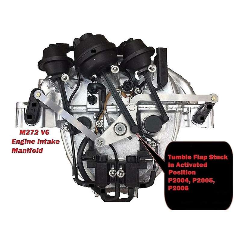2721402401 2721402201 Intake Manifold Air Flap Runner Lever and Gaskets for M272 W203 C216 C209 C20