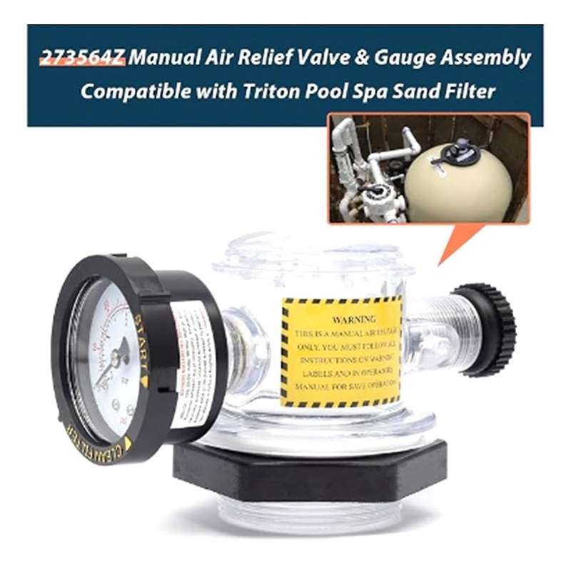 273564Z Manual Air Relief Valve, for Triton II, Triton C, TR100C and TR140C Pool Spa Sand Filters,fo