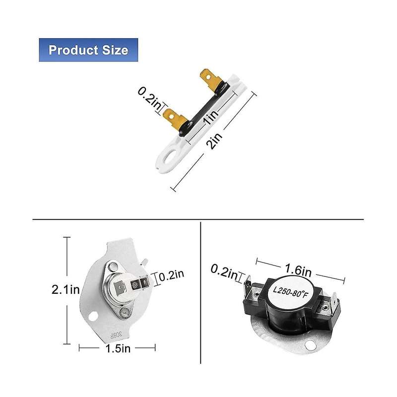 279816 Dryer Thermostat Thermal Cut Out Kit for & Dryers Replaces Ap3094244 3399848 Ps334299 279816