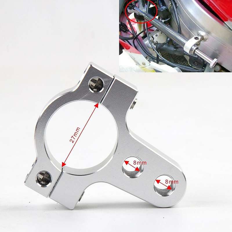 27mm Aluminum Steering Damper Fork Frame Mounting Clamp Bracket Foot Fixer for Motorcycle Bike Modif