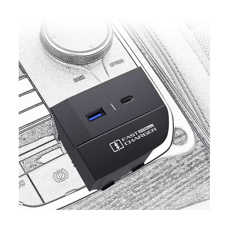 27W Car USB Type C Fast Charger Tray Pad Storage Box for X3 X4 IX3 2022 2023