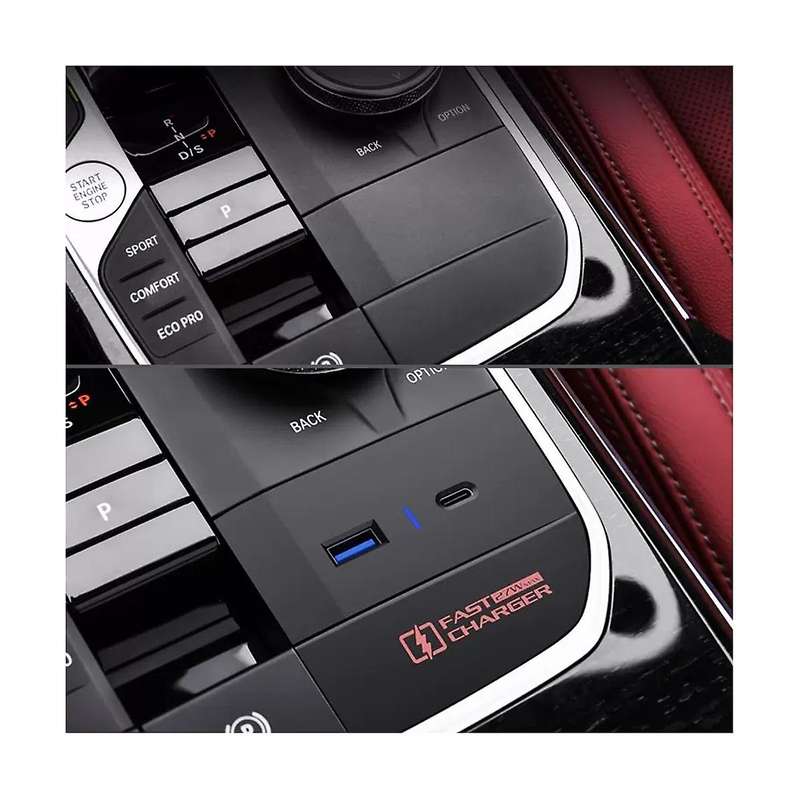 27W Car USB Type C Fast Charger Tray Pad Storage Box for X3 X4 IX3 2022 2023
