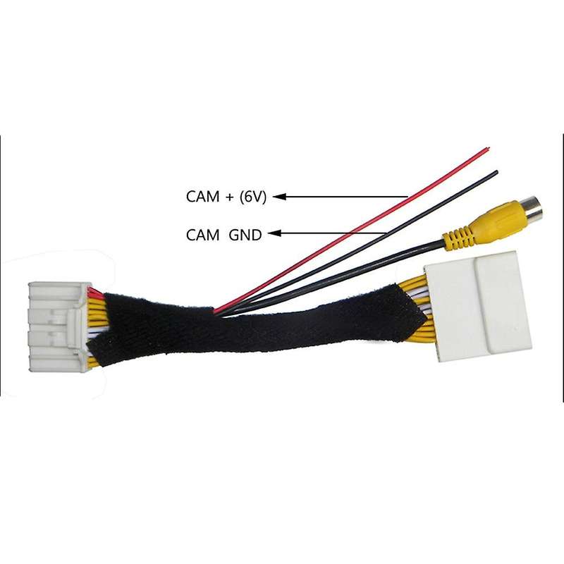 28 Pin Car RCA Video Reverse Camera Convert Cable Adapter Compatible Mazda 2