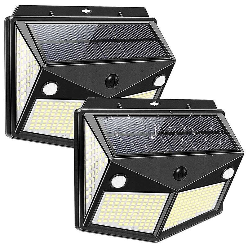280 LED Solar Lights Outdoor with 300 Wide Angle, Motion Sensor Outdoor Lights with 3 White Lighting