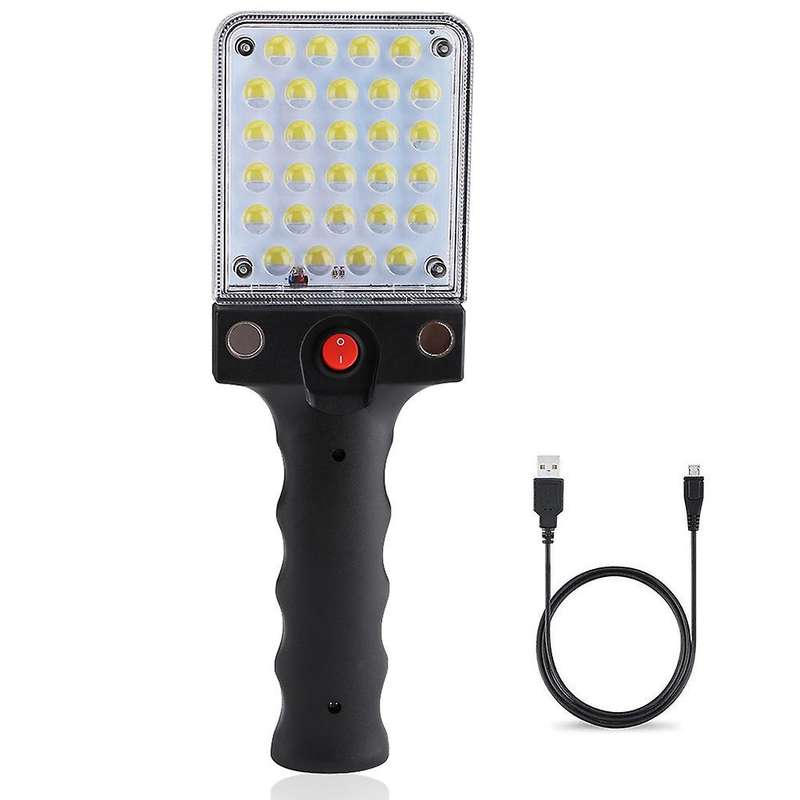 28 Led Portable Lantern Work Inspection Flashlight Torch Lamp with Battery Magnet and Clip for Emerg