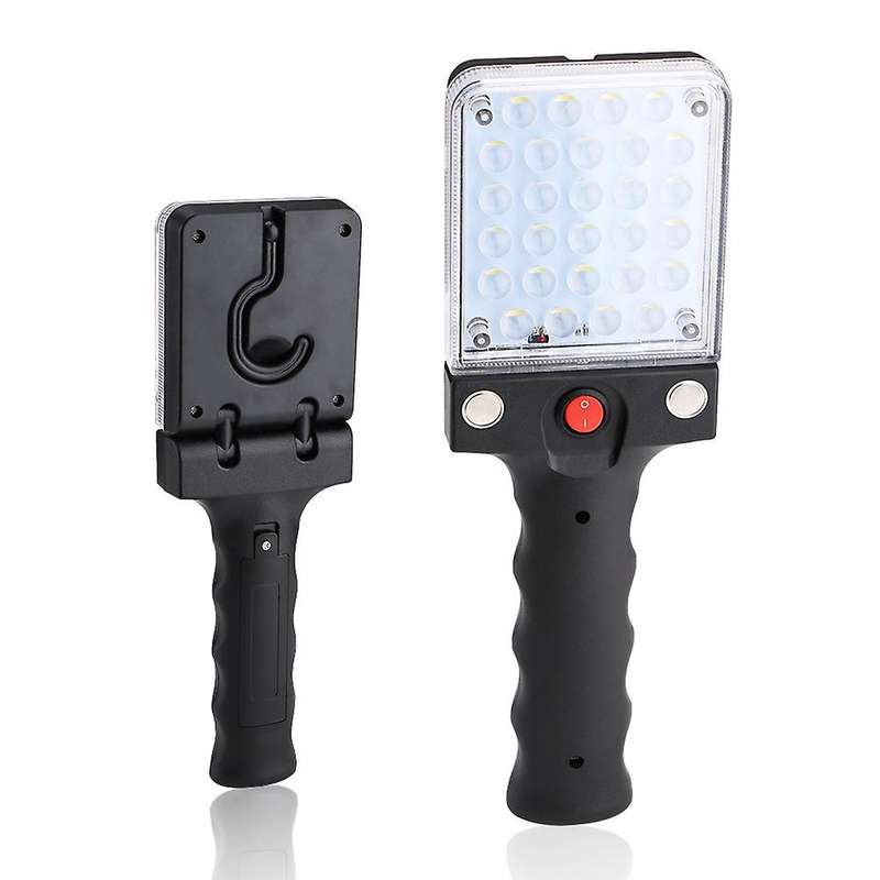 28 Led Portable Lantern Work Inspection Flashlight Torch Lamp with Battery Magnet and Clip for Emerg