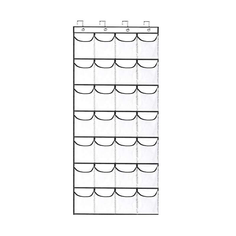 28 Pockets Over The Door Shoe Organizers for Closet Shoes Hanger Organizers Storage Holder for Back