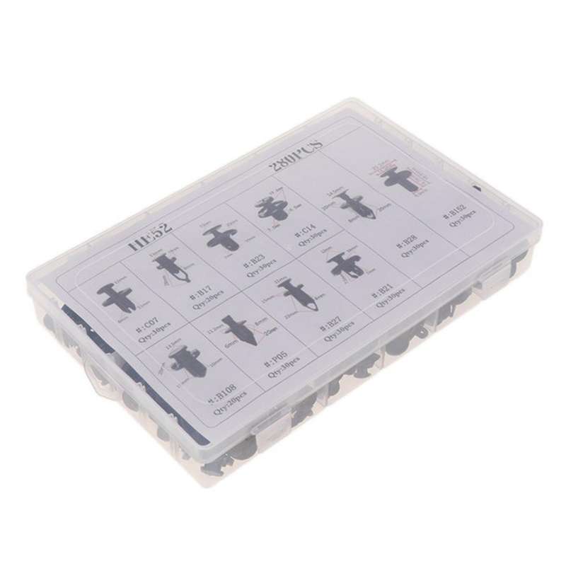 280 Pcs Box Buckle Clip Car Fenders Bumpers Doors or Other Surfaces Fastener-HE52 for 4Runner Cruise