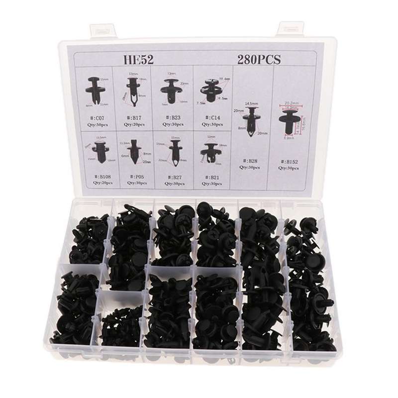 280 Pcs Box Buckle Clip Car Fenders Bumpers Doors or Other Surfaces Fastener-HE52 for 4Runner Cruise