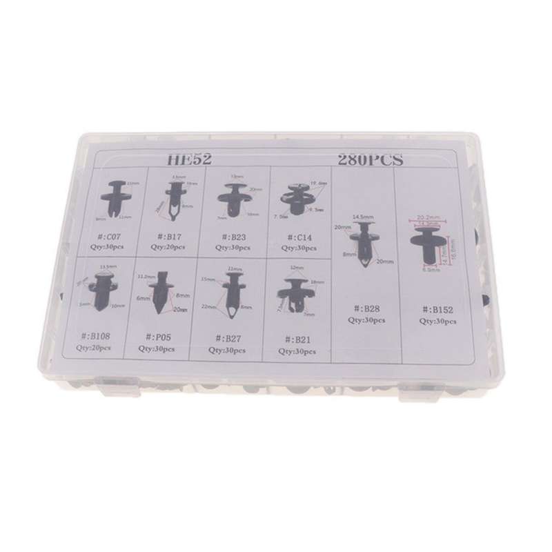 280 Pcs Box Buckle Clip Car Fenders Bumpers Doors or Other Surfaces Fastener-HE52 for 4Runner Cruise