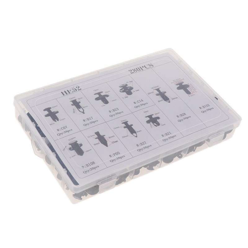 280 Pcs Box Buckle Clip Car Fenders Bumpers Doors or Other Surfaces Fastener-HE52 for 4Runner Cruise