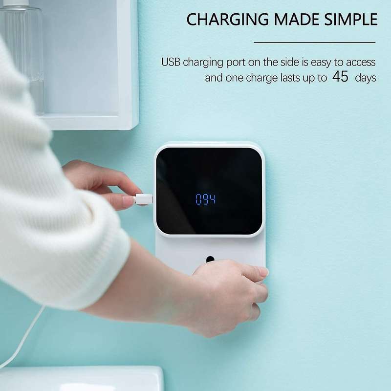 280Ml Touchless Automatic Soap Dispenser USB Rechargeable Fast Foaming Soap Dispenser for Kitchen Ba