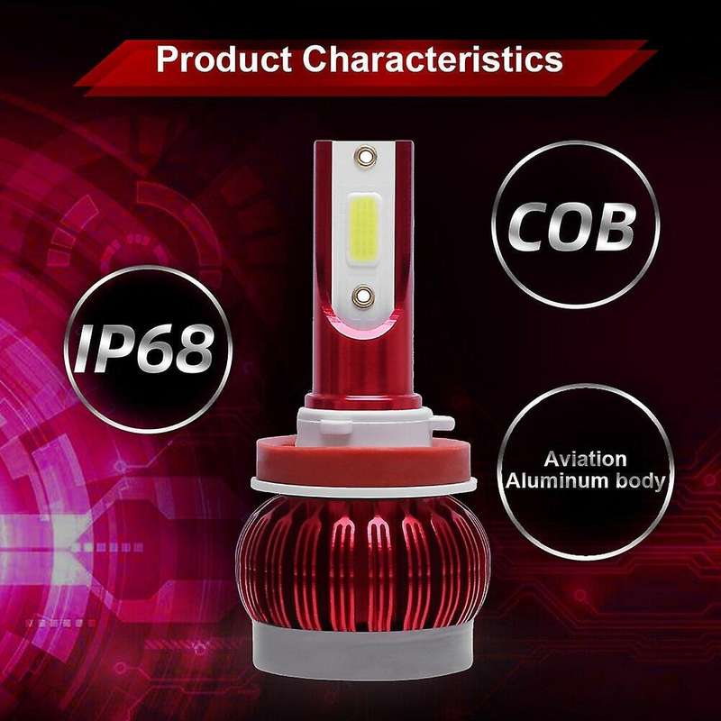 2800W Mini H8/H9/H11 LED Headlight Conversion Fog Bulb Kit 420000LM White 6000K X