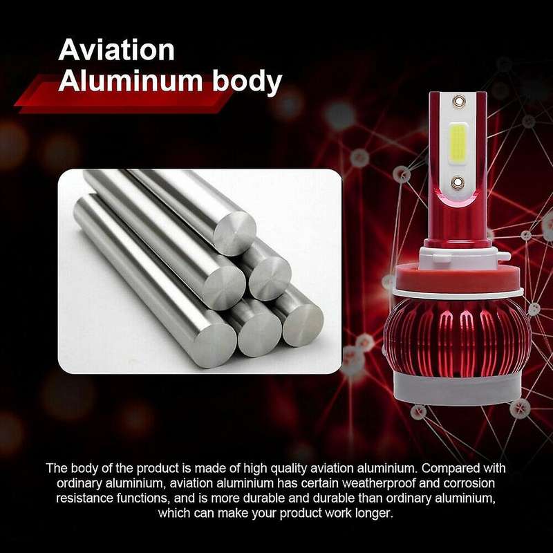 2800W Mini H8/H9/H11 LED Headlight Conversion Fog Bulb Kit 420000LM White 6000K X