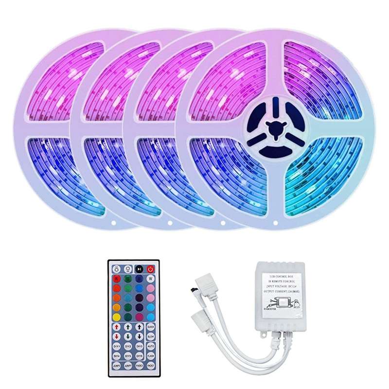2835 Rgb Light Strip 20m Flexible Led Light Strip with 44 Keys Remote Controller+controller for 's D
