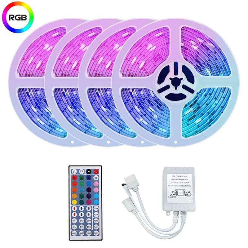 2835 Rgb Light Strip 20m Flexible Led Light Strip with 44 Keys Remote Controller+controller for 's D