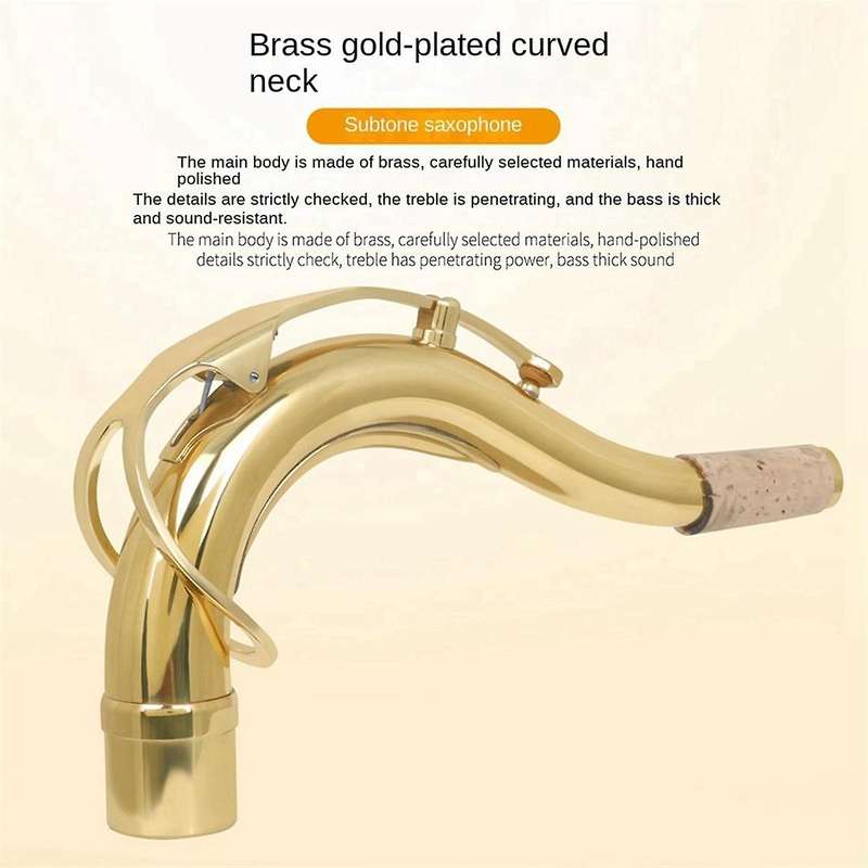 28mm Port Golden Copper Alto Tenor Elbow Bend Neck Replacement Parts for Saxophone