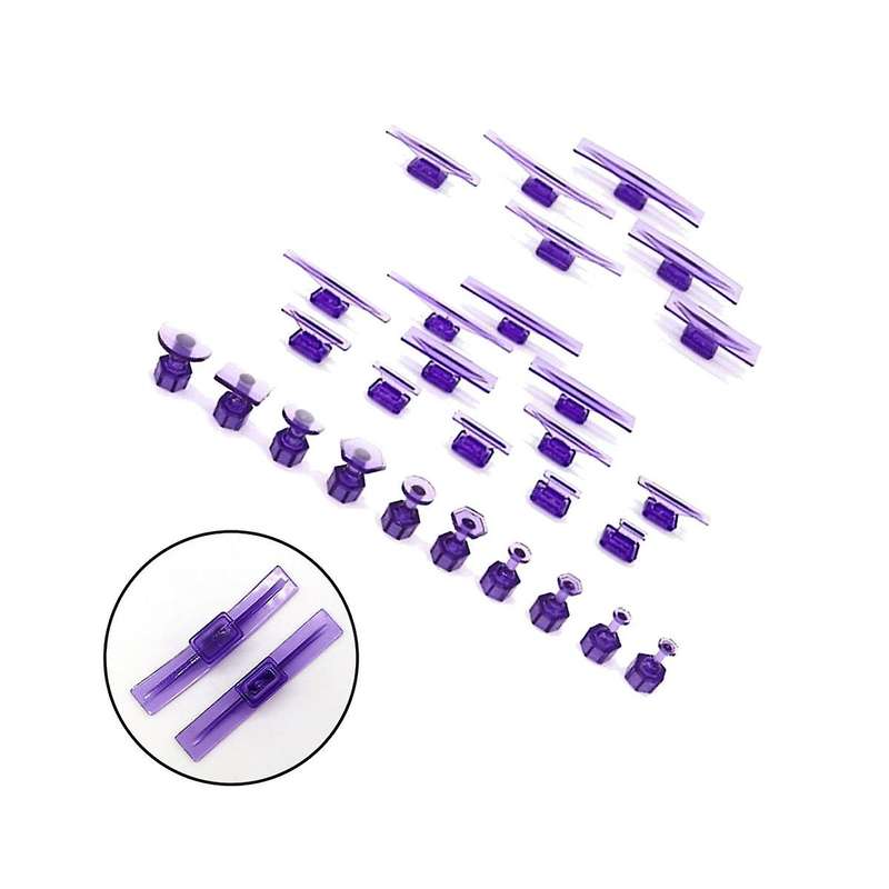 28pc Glue Tabs Dent Lifter Tools Adjustable Handle Puller Paintless Dent Pit for Car Body Auto Pain