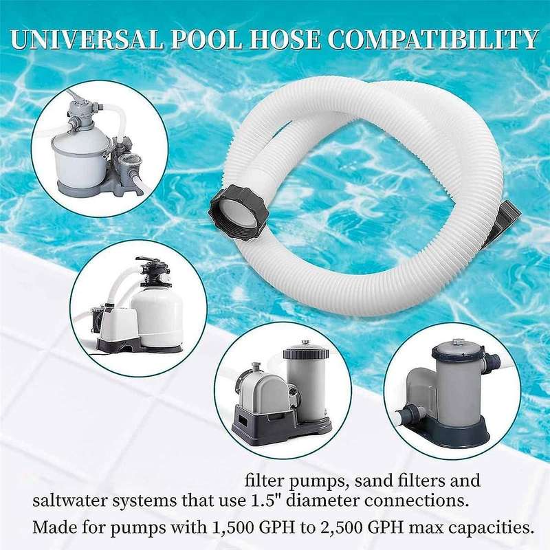 29060e 1.5inch Diameter Connection Pool Hoses for Cole Man Filter Pumps, Sand Filters & Saltwater Sy