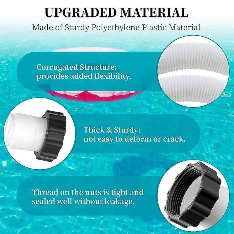 29060e 1.5inch Diameter Connection Pool Hoses for Cole Man Filter Pumps, Sand Filters & Saltwater Sy