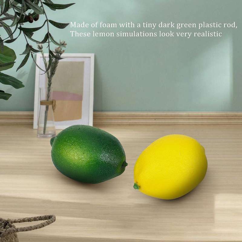 28Pcs/Set Artificial Lemons and Limes Fruits Decorative Faux Citrus Fruits Artificial Decorations f