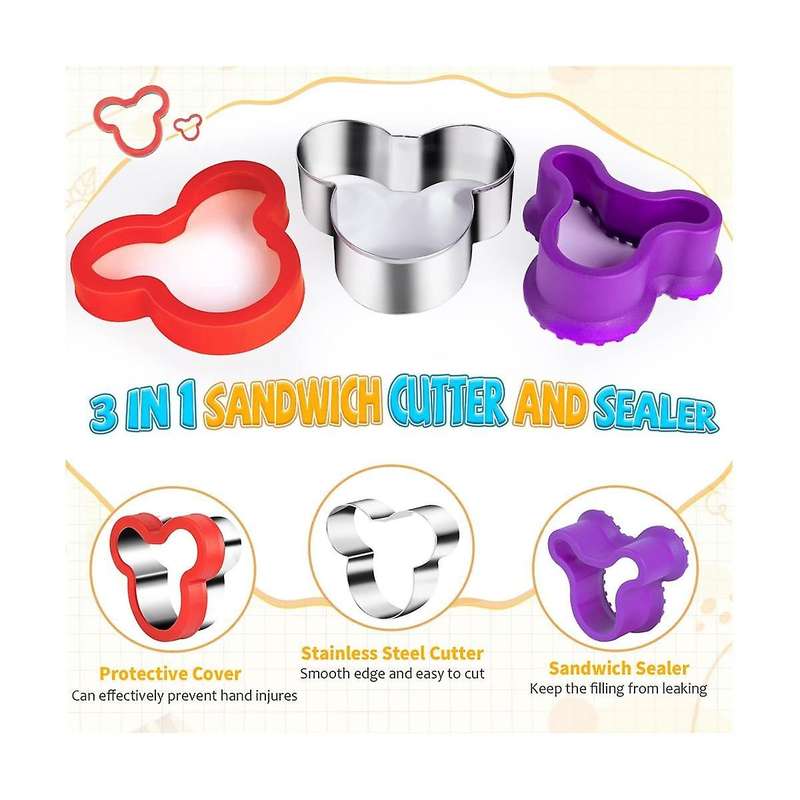 29pcs Sandwich Cutter Set Sandwich Bread Decruster Pancake Maker, Diy Cookie Cutter Bento Lunch Box