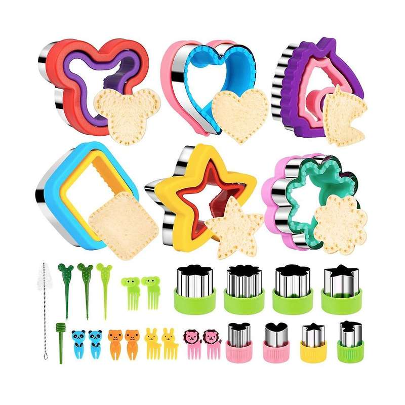 29pcs Sandwich Cutter Set Sandwich Bread Decruster Pancake Maker, Diy Cookie Cutter Bento Lunch Box