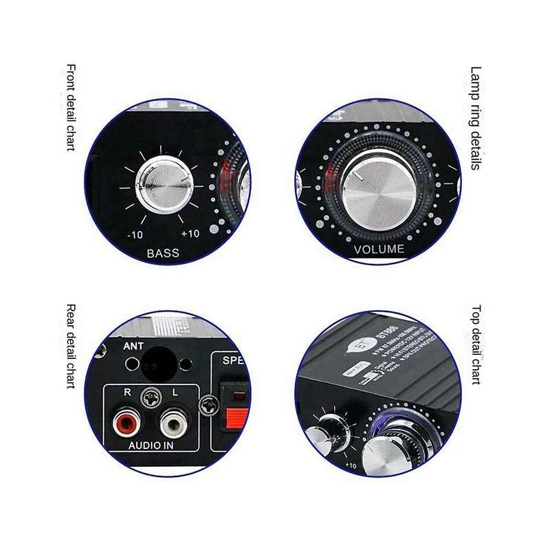 2-channel 30w Car Digital Power Bluetooth Audio Amplifier 12v Hifi Stereo Mini Home Audio Amplifier