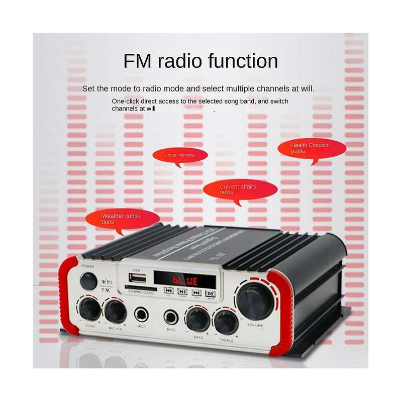 2-channel 80w High Power Car Bluetooth Audio Power Amplifier Stereo Digital Audio Receiver for Car A