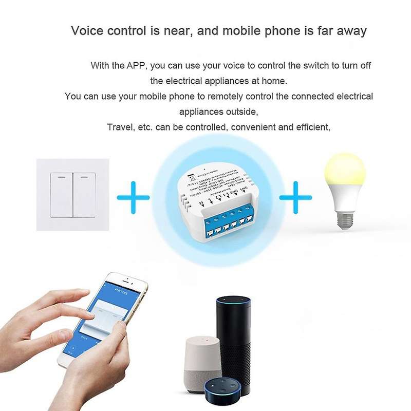 2CH WiFi/Tuya Smart Life Control Switch Breaker Smart Home Appliance Switch Traditional Switch Turn