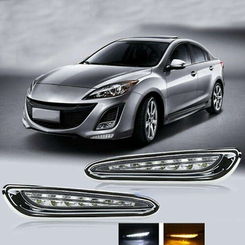2Color Car Turn Signal Fog Lamp LED Daytime Running Light for 3 Axela DRL 2010-2013